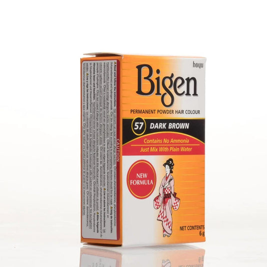 Bigen Permanent Powder Hair Color 57 Dark Brown Black .21 oz