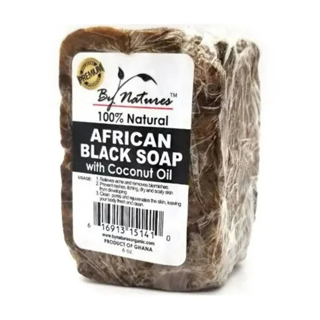 By Natures African Black Soap W/Coconut Oil 6.5 oz