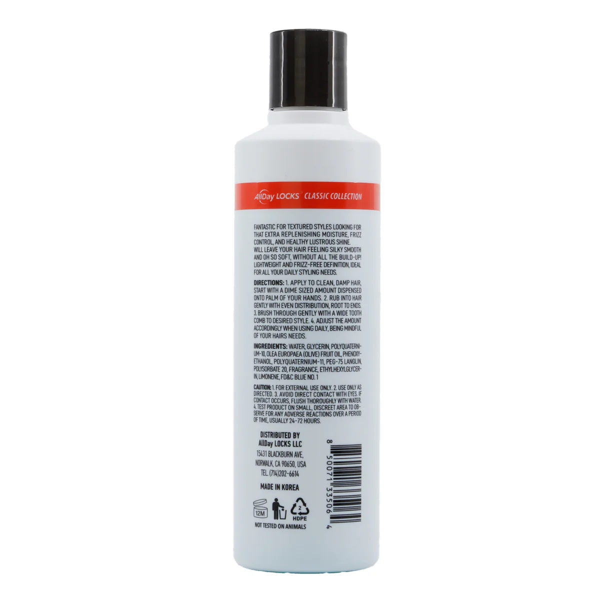 Allday Locks Feel So Silky Liquid Styling Gel, High Hold & Shine Formula, 7.7oz
