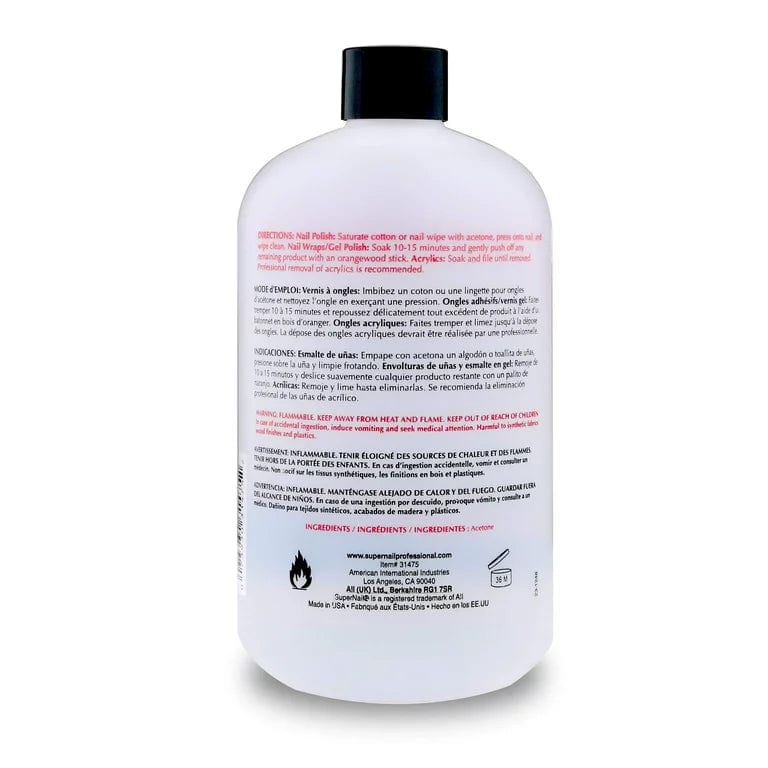 SuperNail 100% Pure Acetone 16 oz