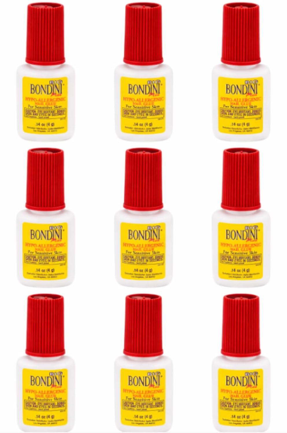9 Pack Bondini Hypo-Allergenic Nail Glue