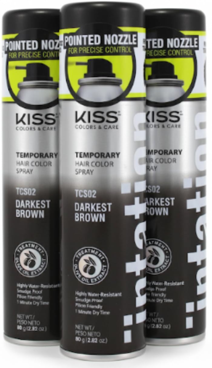 3 Pack Tintation Color Spray TCS02 Darkest Brown