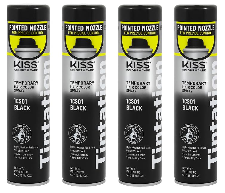 4 Pack Tintation Color Spray TCS01 Black
