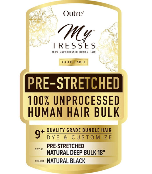 My Tresses Gold Label Pre-Stretched NATURAL DEEP BULK 24"