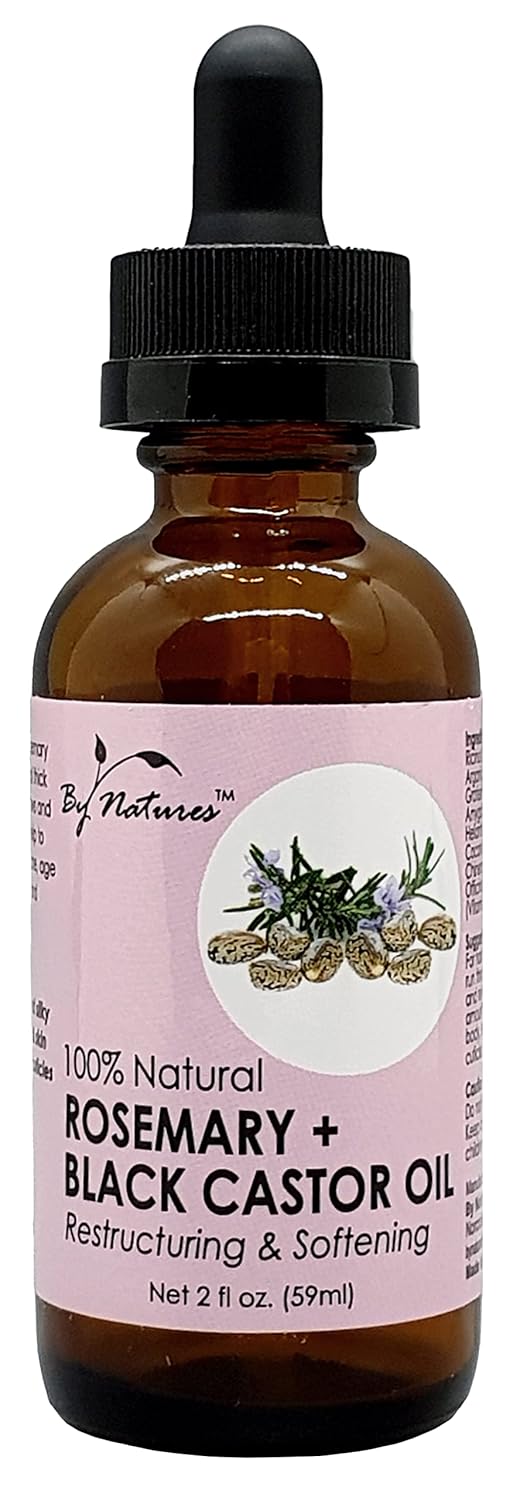 By Nature Rosemary + Black Castor Oil Scalp & Hair Serum 2 oz