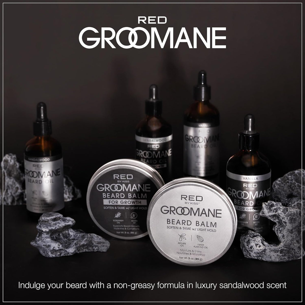 Red Pro Groomane Hydrating Beard Oil, Conditioning & Smoothing Facial Hair Formula