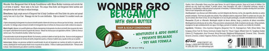 WonderGro Hair & Scalp Conditioner Bergamot With Shea Butter 12 oz