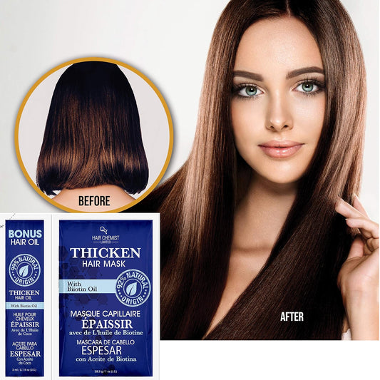 Hair Chemist Thicken Hair Mask 1oz/28.3g & Oil .1oz/3mL