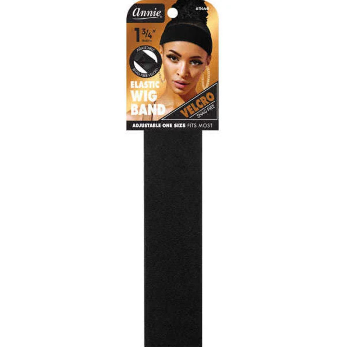 Annie #3446 Velcro Wig Band 4.5 cm Black