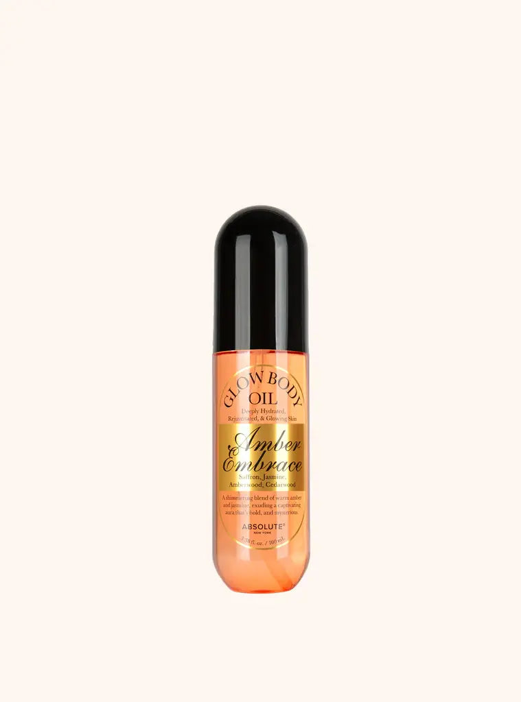 Absolute New York Amber Embrace Nourishing Body Oil, Luxury Glowing Skin Treatment, 5oz -SBAE05
