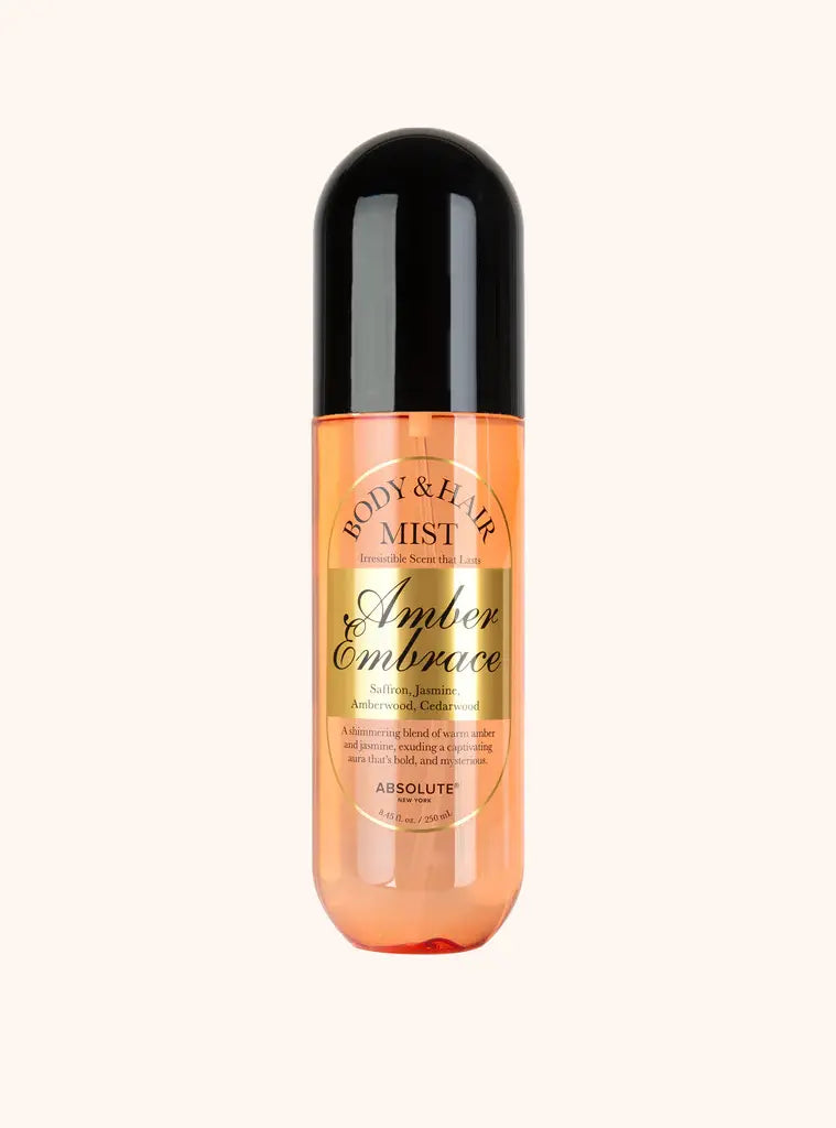 Absolute New York Amber Embrace Body & Hair Mist, Illuminating Fragrance Spray, 6oz -SBAE06