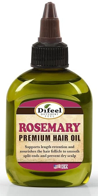 Difeel Rosemary Premium Hair Oil - Full Size Scalp Stimulator for Hair Growth & Thickness 7.1 oz