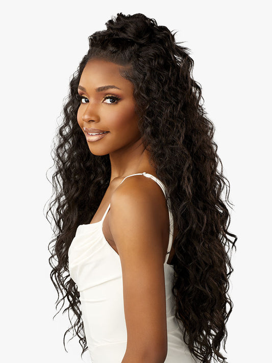 Sensationnel What Lace Zion Glueless 13x6 HD Lace Front Synthetic Wig - 29 inch Long Wavy Curls
