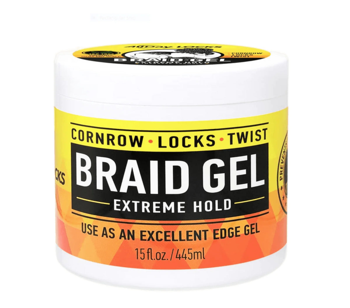 AllDay Locks Extreme Hold Braid Gel - Anti-Frizz Styling & Edge Control Gel 15 oz