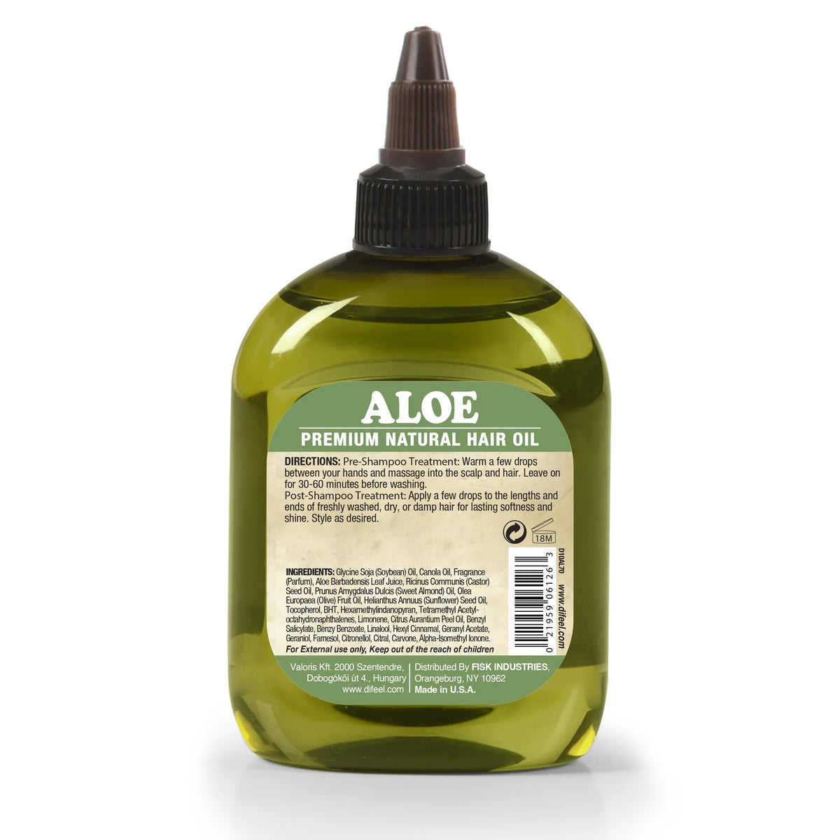 Difeel Aloe Premium Hair Oil, Deep Hydration Scalp Treatment, 7.1oz