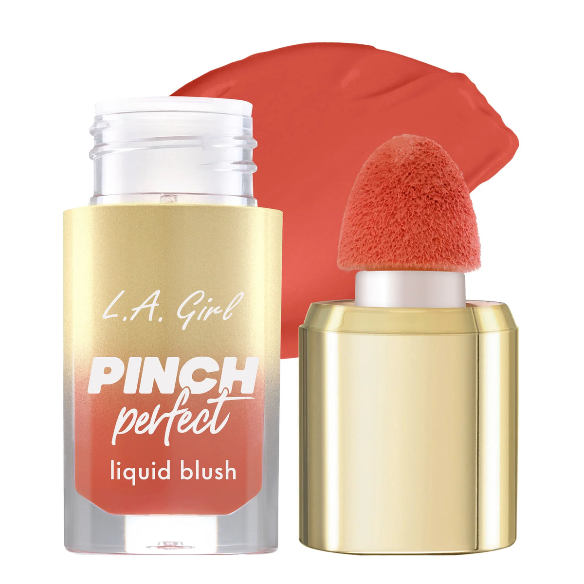 L.A. Girl Pinch Perfect Liquid Blush, Lightweight Buildable Dewy Flush Cushion Cheek Color