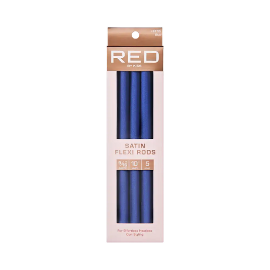 Red by Kiss Satin Flexi Rods, Damage-Free Overnight Heatless Hair Curlers 10" - HRF