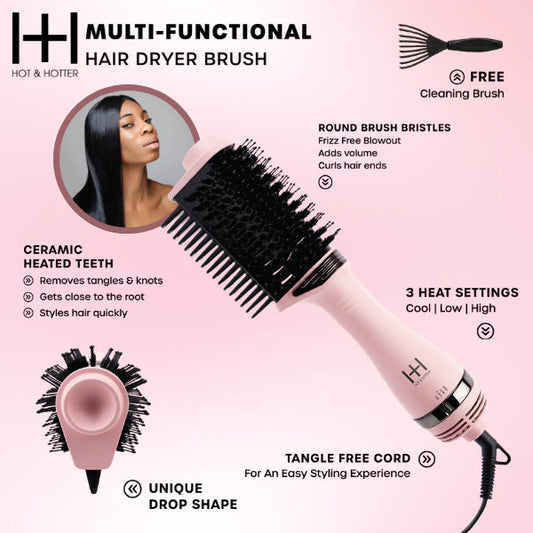 Hot & Hotter Multi-Functional Hair Dryer Brush with Comb 5925