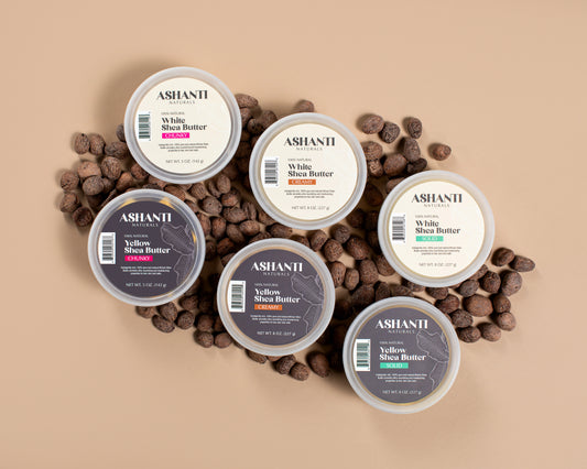 Ashanti Naturals Solid 100% African Shea Butter, White 8 oz