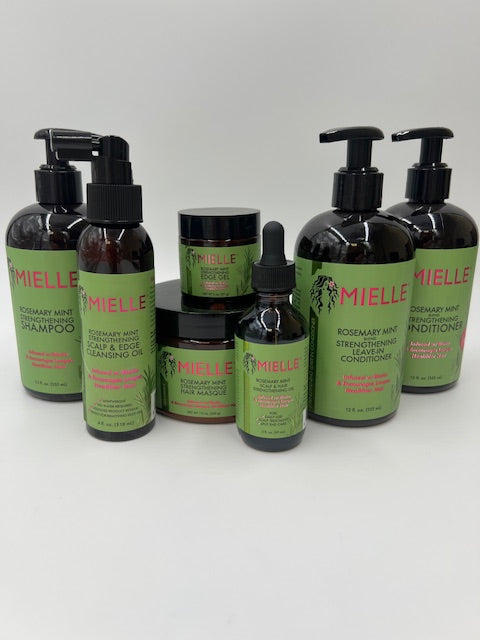 7 Piece Mielle Rosemary Mint Stengthening Hair Care Budle Set