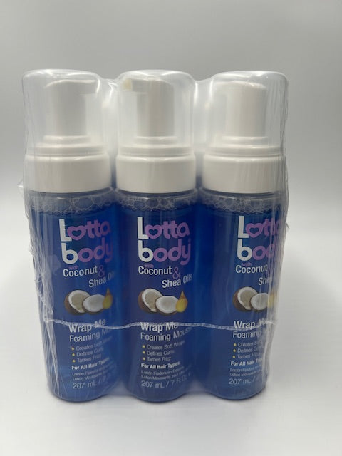 12 Pack LottaBody Coco & Shea Wrap Me Foaming Mousse 7 oz