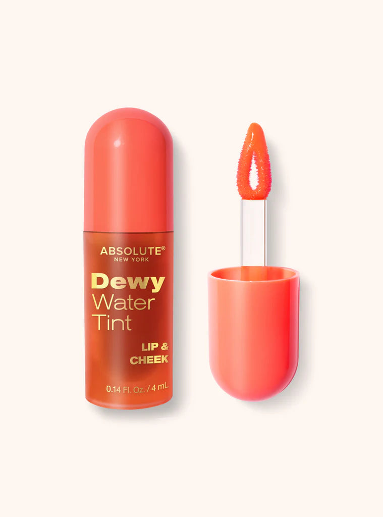 Absolute New York Dewy Water Lip & Cheek Tint, Long-Wear Lightweight Liquid Stain Finish