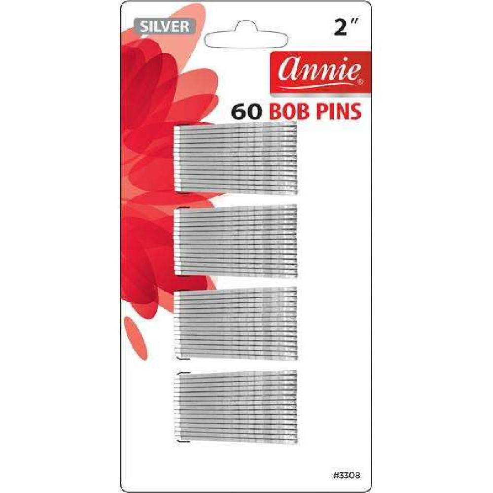Annie #3308 Bob Pins 2" 60 ct Silver