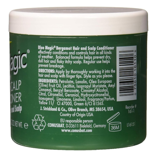 Blue Magic Bergamot Hair and Scalp Conditioner 12 oz