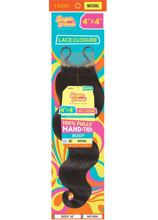 Outre Sugar Punch 4X4 Body Wave Closure 14"
