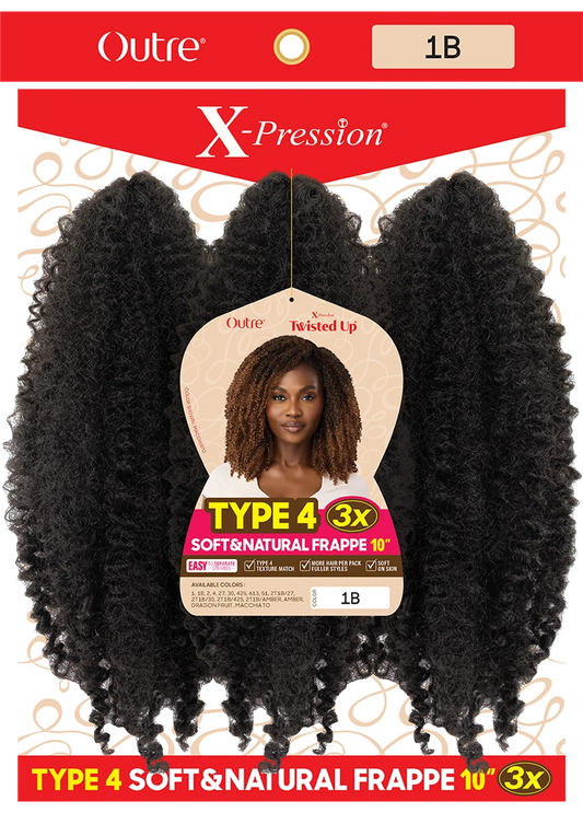 Outre X-Pression Twisted Up Soft & Natural Frappe 10" Synthetic Crochet Hair