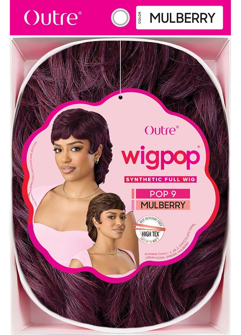 Outre Wigpop POP 9 Glueless Synthetic Full Wig - Short Wavy Light Yaki Pixie Cut Hair
