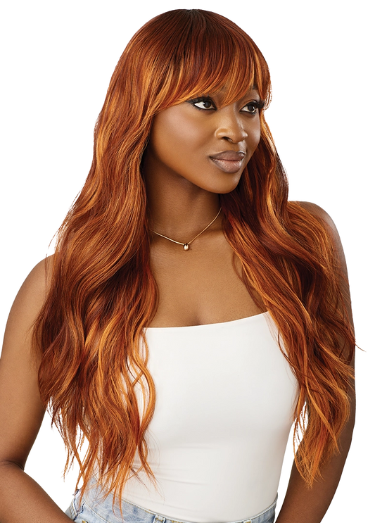 Outre Wigpop Style Selects Juniper Glueless Full Wig - 26 inch Long Wavy Light Yaki with Bangs