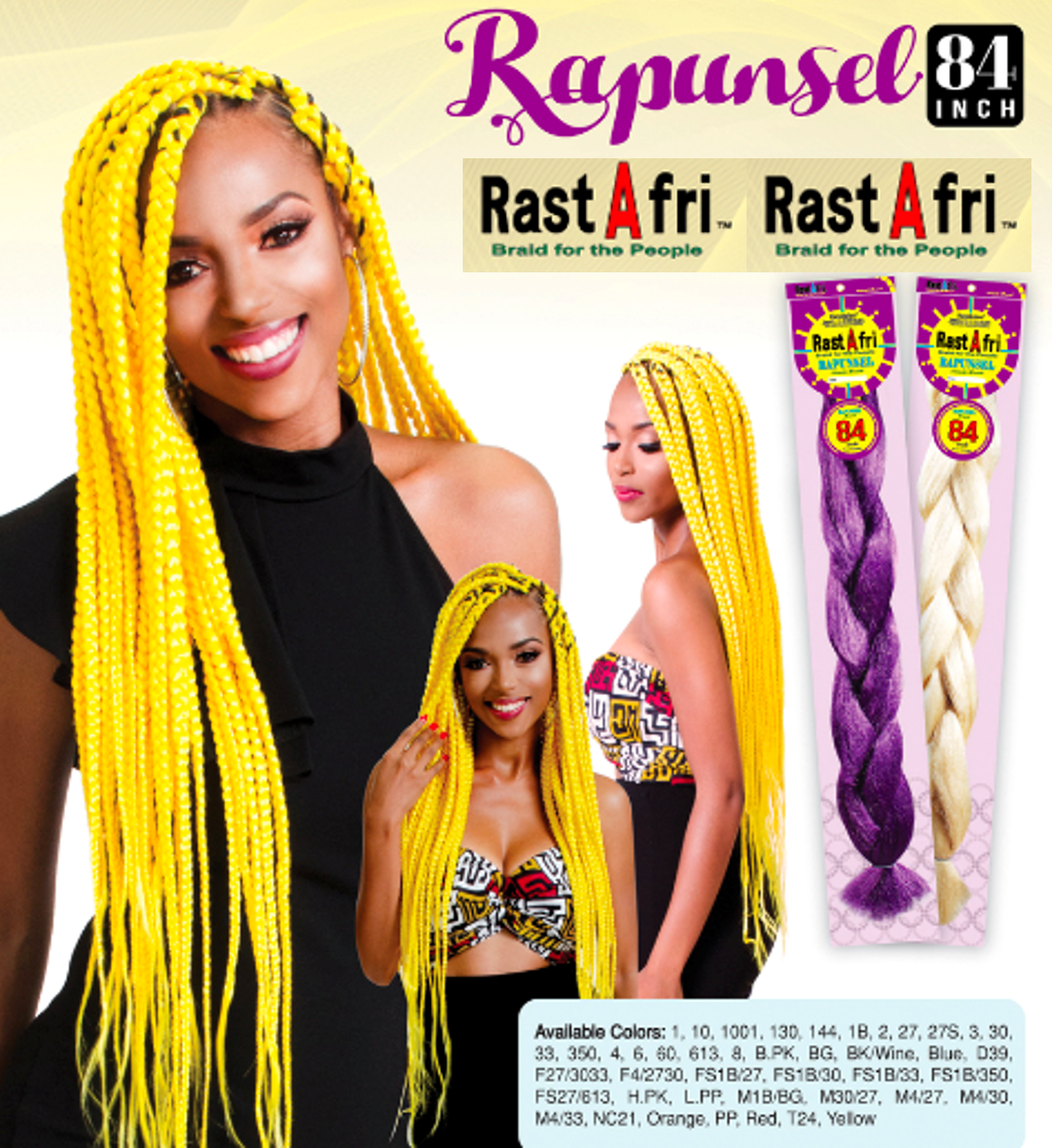 RastAfri Rapunsel 84" Braiding Hair Extensions