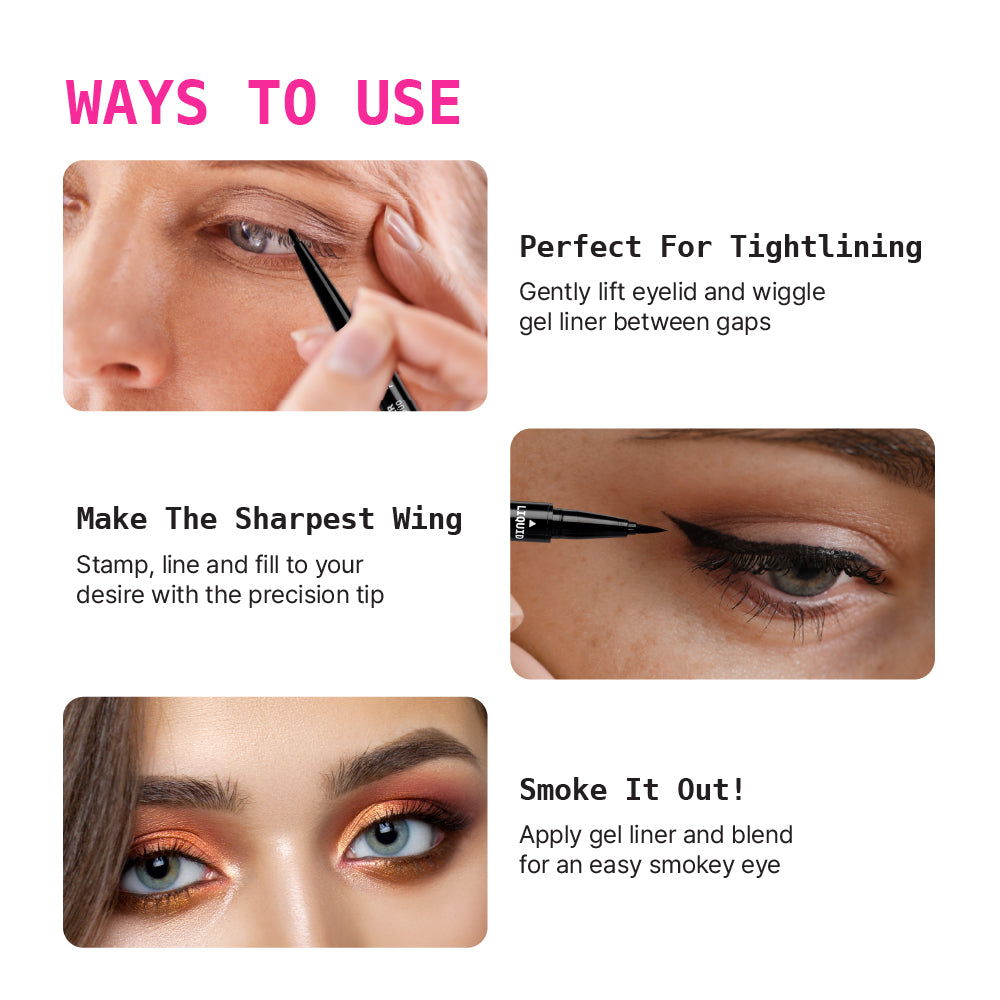 Ruby Kisses Duo Felt Tip Eyeliner RDE01 Black