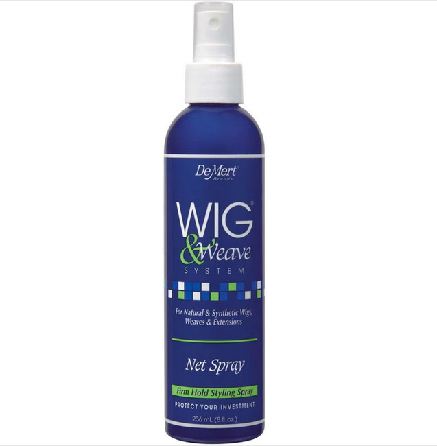 DeMert Wig & Weave Net Spray, Non-Aerosol Firm Hold Hairspray for Natural & Synthetic Hair, 8oz