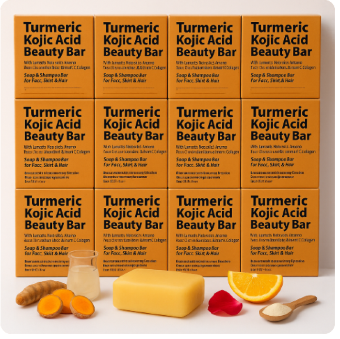 By Natures Turmeric Kojic Acid Beauty Bar 5.5 oz - 12 Pack