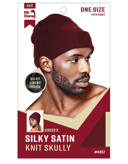 Mr. Durag Silky Satin Knit Skully Beanie Assorted Colors 04357