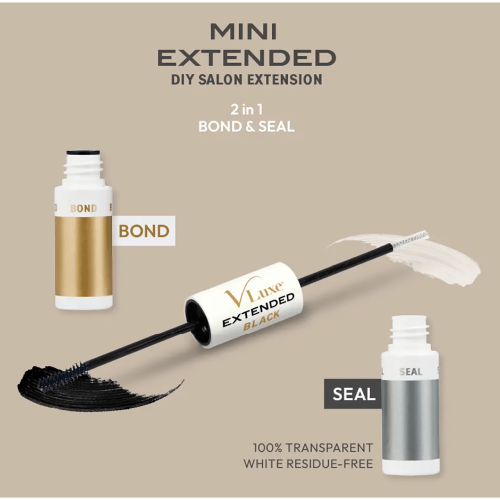 V-Luxe Mini Serum-Infused Bond & Seal VMB03, Nourishing Lash Extension Adhesive Duo