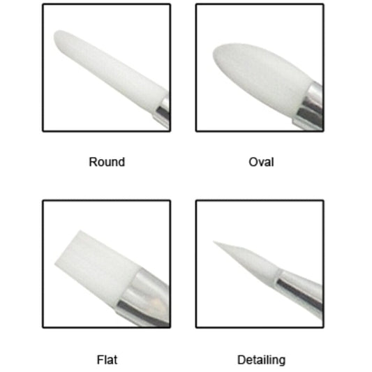 DL Professional 4 PC Gel Nail Brush Set #DL-C95