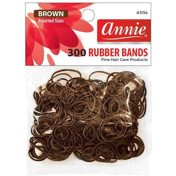 Annie #3154 Rubber Bands Brown 300 ct