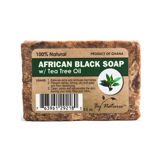 Natures African Black Soap W/Tea Tree Oil 6.5 oz