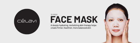 Celavi Beauty and Cosmetics Collagen Hydration Facial Face Sheets Masks, 0.74 oz 12 Count