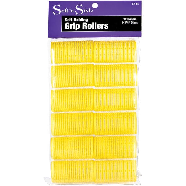 SOFT 'N STYLE 1 1/4" Yellow Velcro Roller - EZ-14