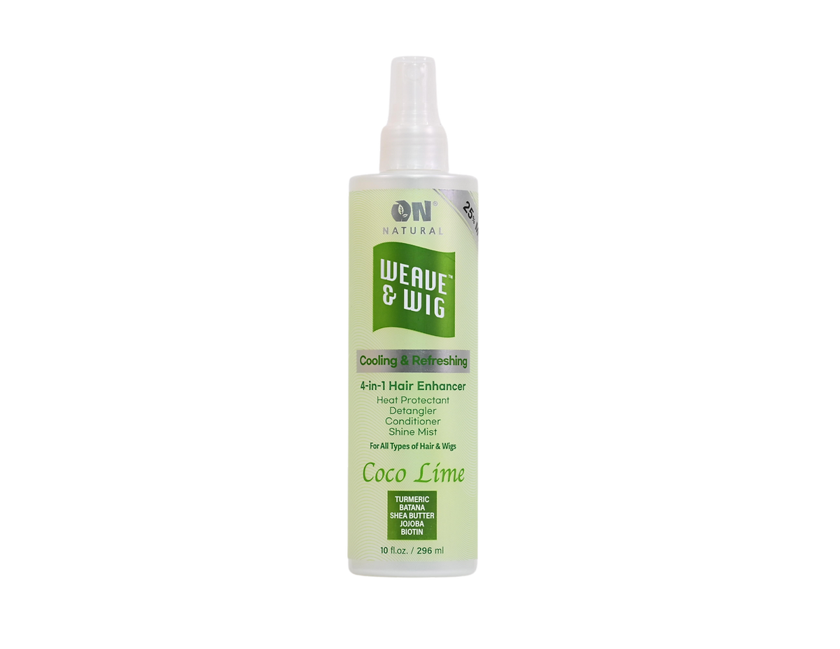 On Natural Weave & Wig 4-in-1 Hair Enhancer, Coco-Lime Conditioning Spray & Detangler, 10oz