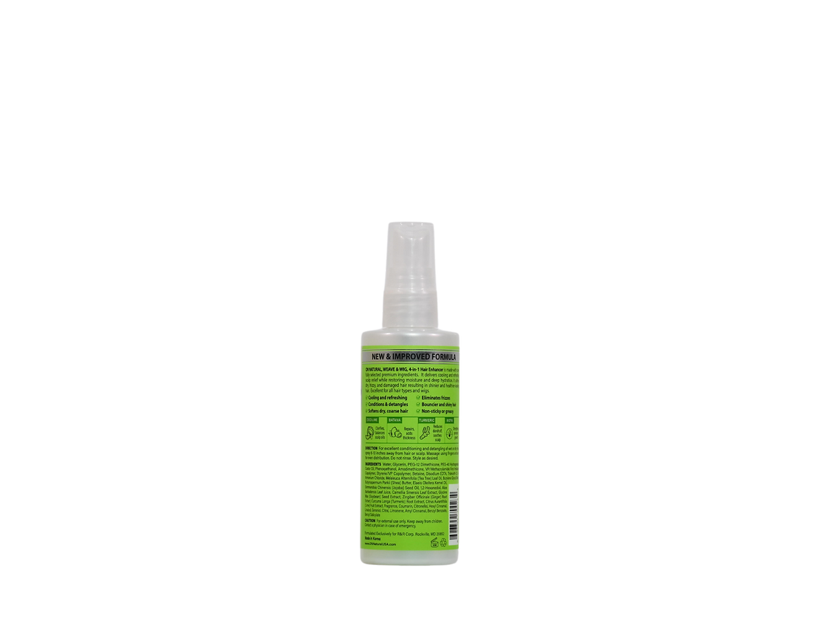 On Natural Weave & Wig 4-in-1 Hair Enhancer, Coco-Lime Conditioning Spray & Detangler, 3.38oz