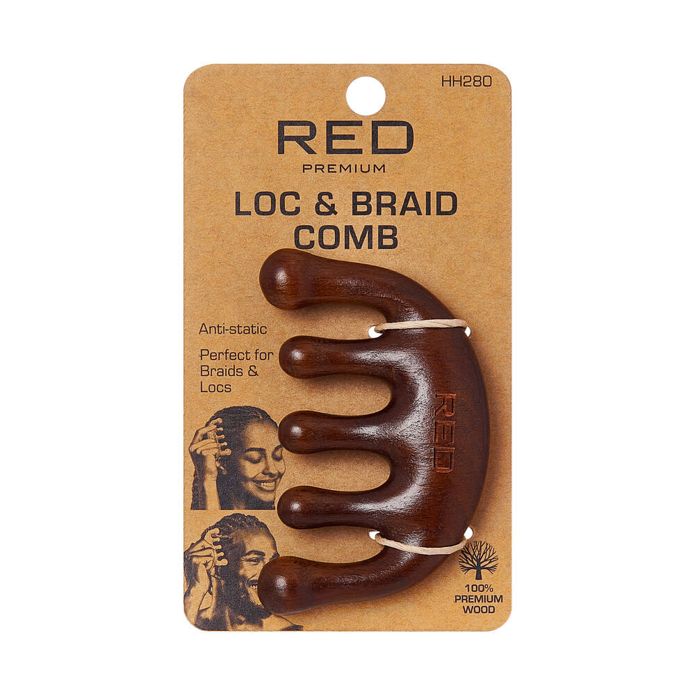 Red Premium Loc & Braid Comb – HH280