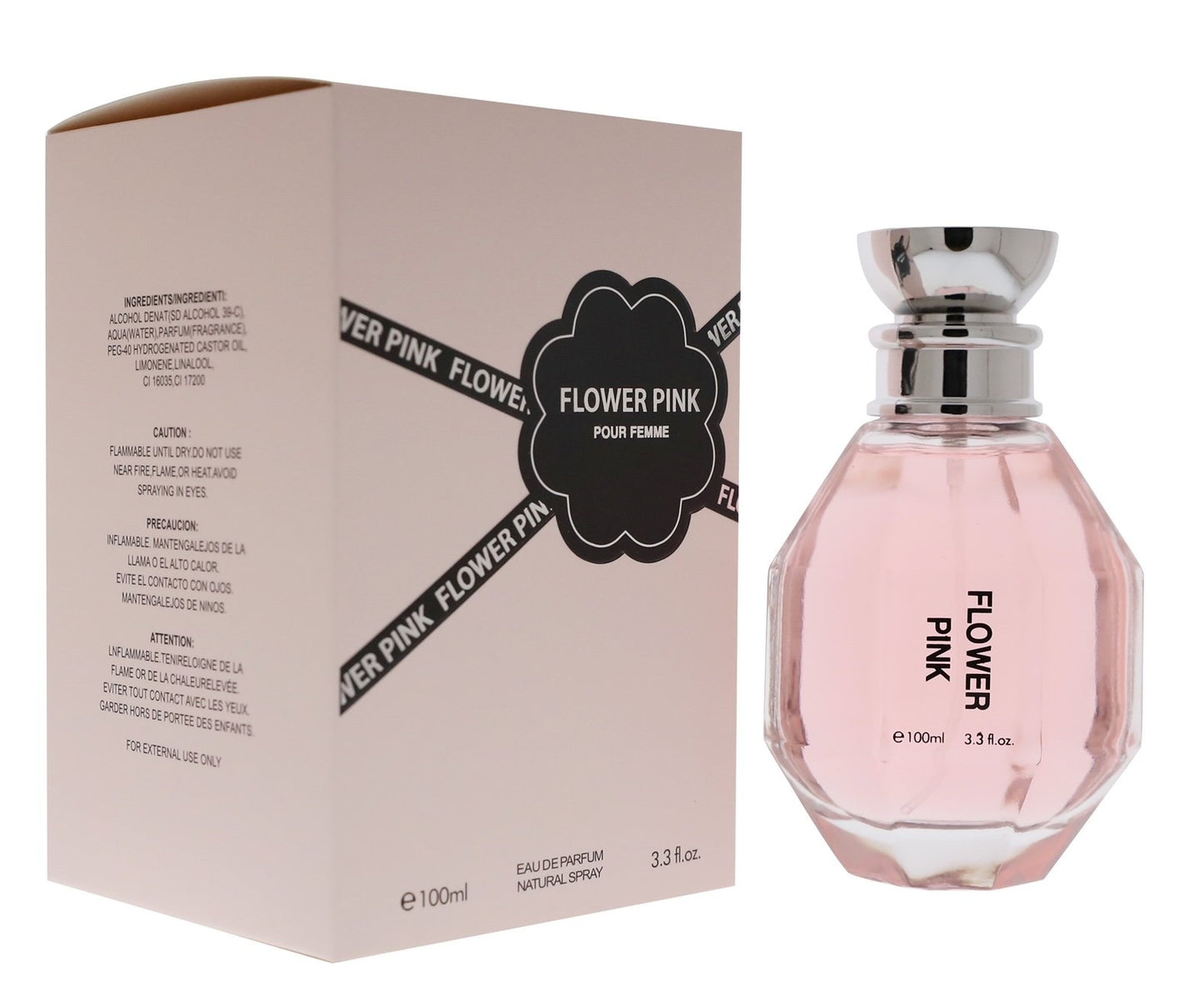 Flower Pink Eau De Parfum Spray 3.3 oz (Inspired by Viktor & Rolf Flowerbomb)
