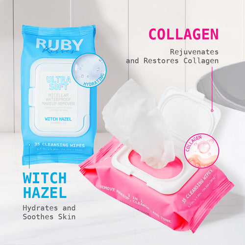 Ruby Kiss Micellar Makeup Wipes Collagen Single RMR02