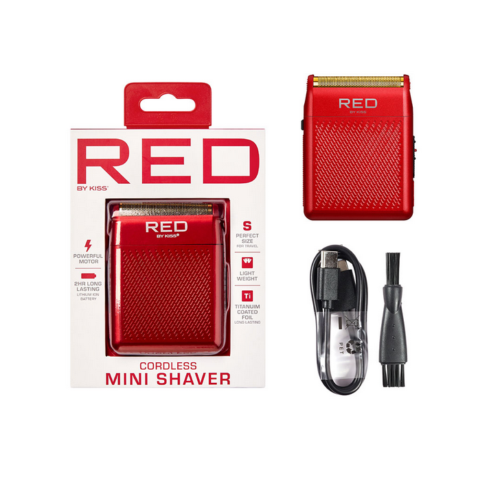 RED by Kiss Cordless Mini Foil Shaver - Pocket Travel Razor