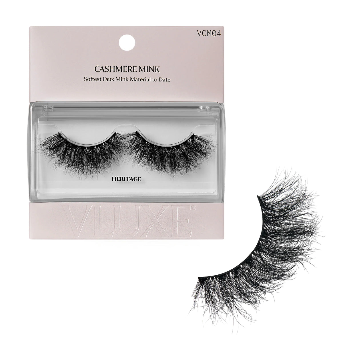 V-Luxe Cashmere Mink Lashes, Premium Faux Mink Lightweight Fluffy Eyelash Strips